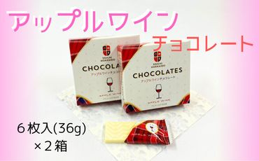 期間限定 アップルワインチョコレート 2箱 セット バレンタイン スイーツ チョコ 自分へのご褒美  2000円ポッキリ  二千円 北海道 余市町_Y034-0046