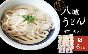 【思いやり型返礼品】八城うどん ギフトセットS 生うどん スープ付 6袋