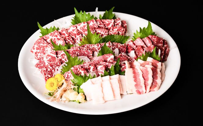 【定期便3回】初めて食べる方にもおすすめ！馬刺し 食べ比べ 定期便 3ヶ月 合計約1.45kg 全5種類 特選赤身 タテガミ フタエゴ グルメ馬さし1級・特級 醤油・生姜小袋付 ブロック 馬刺し 馬肉 肉 真空パック 冷凍 熊本名産 熊本県 九州