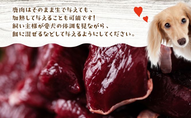 わんちゃん用 鹿生サイコロステーキ ジビエ 300g×3パック 計900g