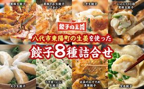 【順次発送】 八代市東陽町の生姜を使った 餃子の王国 餃子 8種詰合せ 生餃子