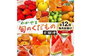 【旬のくだもの定期便】和歌山県の旬のフルーツを毎月お届け！　全12回【Ｓ】（配送日時指定不可）※北海道・沖縄・離島への配送不可【ard-tkb901A】