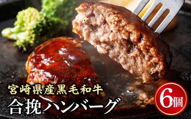 【創業40年】老舗ハンバーグ店　宮崎県産黒毛和牛合挽ハンバーグ140g×6個_M222-012_01