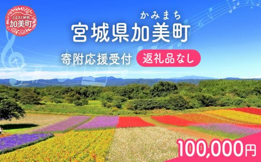 返礼品なし 宮城県 加美町 ふるさと応援寄附金 100,000円 | 寄附 応援 | kznot-100000