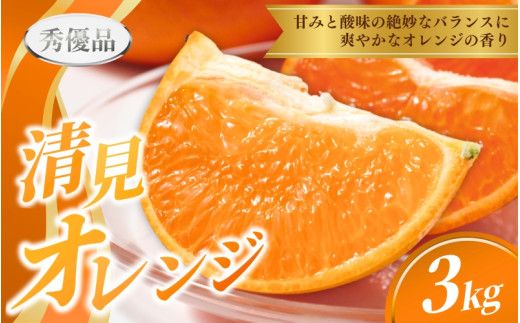 [先行予約]秀優品 清見オレンジ 3kg [S〜3Lサイズ混合][2026年3月中旬から2026年4月中旬頃に順次発送]/みかん 清見 和歌山 フルーツ 有田 果物 オレンジ 甘い ジューシー[a