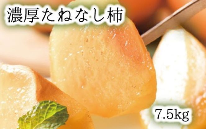 【秋の美味】【和歌山ブランド】 濃厚たねなし柿　秀品　L～3Lサイズ　約7.5kg入り【ard012D】