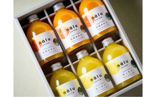 1027.鳴川農園nalu juice 有田みかんジュース・はっさくジュース 250ml各3本(A1027-2)