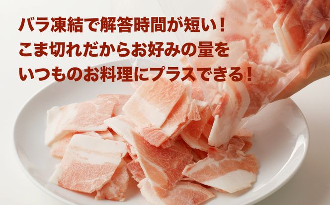 宮崎県産 豚こま切れ3㎏（1㎏×3）バラ凍結 K16_0076_1