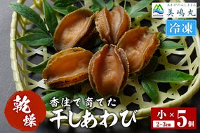 【干しあわび 5個入り 小サイズ 冷凍】発送目安：入金確認後2週間以内 国産 香住 山陰 アワビ 鮑 あわび 乾燥 乾燥あわび 干し鮑 中華料理 高級食材 縁起物 兵庫県 香美町 美嶋丸 20-16