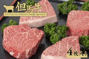 【但馬牛ランプステーキ・イチボステーキの食べ比べセット(4枚入り)合計500g】発送目安：入金確認後1ヶ月程度 配送日の指定はできません。 大人気 人気ふるさと納税 返礼品 おすすめ 73-05