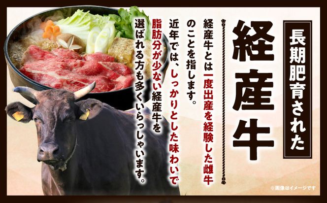 黒毛和牛（経産牛）肩ローススライス（計1.0kg）_M132-080