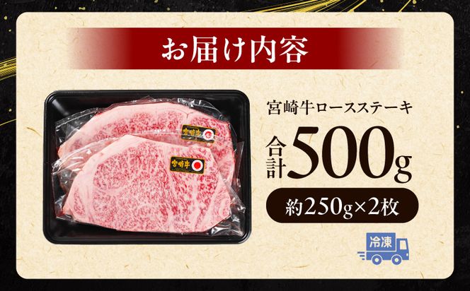 宮崎牛ロースステーキ 500g_M179-023