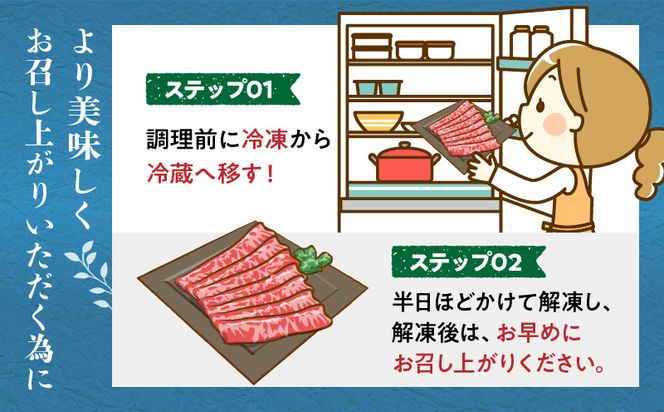 宮崎県産黒毛和種経産牛モモ1.5mmスライス 合計600g_M199-011