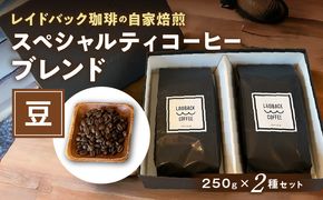 レイドバック珈琲の自家焙煎スペシャルティコーヒーブレンド250ｇ×2種セット(豆）_M326-003_01