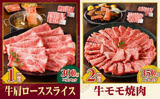 宮崎牛定期便6回（焼肉・すきしゃぶ）_M332-T001