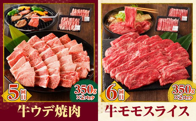 宮崎牛定期便6回（焼肉・すきしゃぶ）_M332-T001