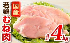 国産若どりむね肉4kg_M333-001