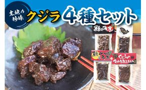 くじら4種セット （ くじらの角煮、鯨の山椒角煮、くじらの金山寺みそ煮込み、鯨の照り煮 ）【kin011】