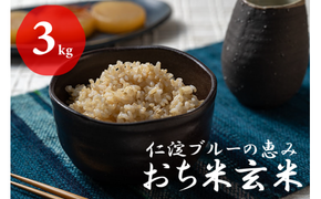 令和8年産　新米　仁淀ブルーの恵み「おち米」（玄米）3kg