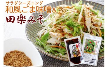 サラダシーズニング 和風ごま味噌50g＆甘くとろける田楽みそ140g [今野醸造 宮城県 加美町 44581000]ドレッシング 田楽みそ 調味料 簡単 セット