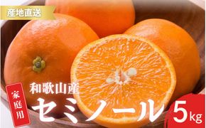 【先行予約】家庭用 訳あり セミノール 和歌山 有田  S～4Lサイズ混合 5kg【4月下旬～5月下旬頃に順次発送】/ みかん フルーツ 果物 くだもの 蜜柑 柑橘【ktn017A】