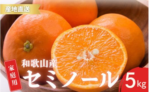 【先行予約】家庭用 訳あり セミノール 和歌山 有田  S～4Lサイズ混合 5kg【4月下旬～5月下旬頃に順次発送】/ みかん フルーツ 果物 くだもの 蜜柑 柑橘【ktn017A】