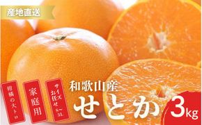 【先行予約】家庭用 せとか 和歌山 有田 S～4Lサイズ 大きさお任せ 3kg【2月上旬～3月下旬頃に順次発送】/ みかん フルーツ 果物 くだもの 蜜柑 柑橘【ktn014A】