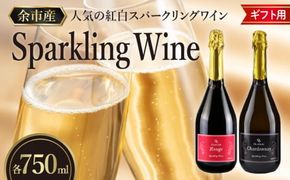 【ギフト用】人気の紅白 スパークリング ワイン セット 各750ml 【余市のワイン】 ワイン 赤ワイン 白ワイン 赤白ワイン 紅白ワイン ギフト用ワイン 人気ワイン 余市のワイン 北海道のワイン