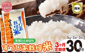 【 3回 定期便 】精米 令和6年度産 すてびあ栽培米 宮城県産 ひとめぼれ 計30kg 10kg （ 5kg × 2袋 ）× 3回 ｜ 菅原精米工業 宮城県 加美町 sw00002-r601-10k