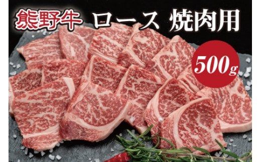 特選黒毛和牛 熊野牛 焼肉用ロース　約500g 【mtf410】