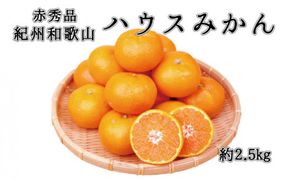 赤秀品　紀州和歌山ハウスみかん2.5kg【予約】※2025年6月下旬～7月中旬頃に順次発送予定(お届け日指定不可)【uot735A】