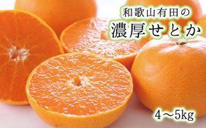 【高級】和歌山有田の濃厚せとか　約4～5kg　※2027年2月中旬～3月中旬頃に順次発送予定【ard007B】