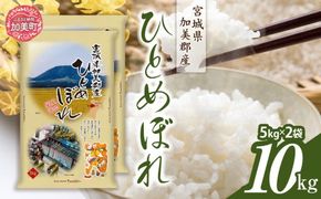 令和6年産 宮城県加美産 ひとめぼれ 10kg(5kg×2） [カメイ 宮城県 加美町 ] お米 こめ コメ 精米 白米 | km00013-r6-10kg