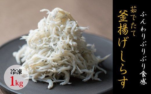 茹でたて釜揚げしらす　1kg箱入り【冷凍】無添加・無着色 【mar112】