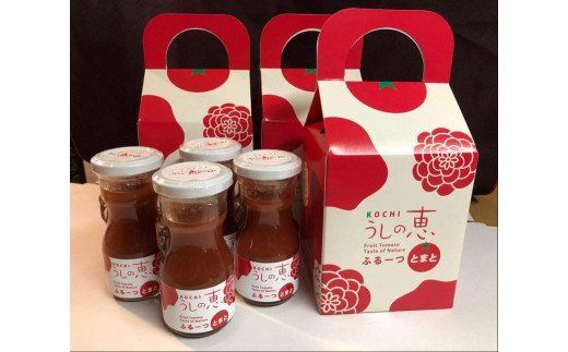 【先行受付】トマトジュース 無添加 瓶 フルトマ籠のセット（フルーツトマト500g+ジュース2本） 野菜ソムリエが育てた 数量限定 うしの恵 - 野菜 フレッシュ mj-0024