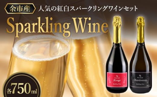 【OcciGabi Winery】人気の紅白スパークリング・ワイン・セット　特別なおもてなしに スパークリング ワイン 紅白セット 750ml ×各1本 【余市のワイン】オチガビワイナリー 北海道