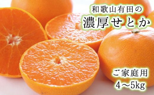 和歌山有田の濃厚せとか　約4～5kg(ご家庭用)　※2027年2月中旬～3月中旬順次発送予定【ard008A】