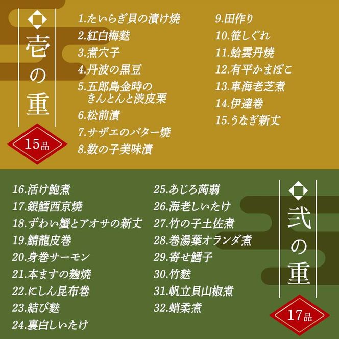 ＜タカシマヤオリジナル＞おせち料理「山海の幸づくし」 お正月 59品目 海鮮 和食 洋食 4～5人前 冷凍 F4N-1660