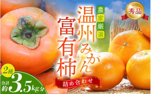 [先行予約] 道の駅くしがきの里セット 富有柿3個・温州みかん約30個の詰め合わせ こだわり農家厳選 [2025年11月中旬頃から2026年1月中旬頃順次発送]/ みかん 温州みかん 柿 富有柿 か