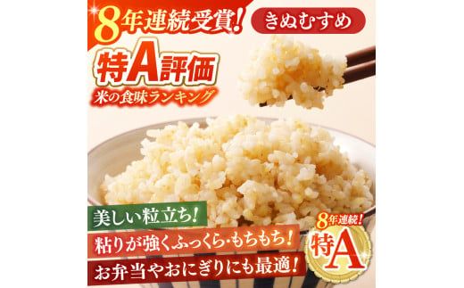 【令和7年産米】特Aきぬむすめ【玄米】120kg 定期便（15kg×8回）岡山県総社市〔令和7年11月から令和8年6月まで毎月配送〕25-192-001