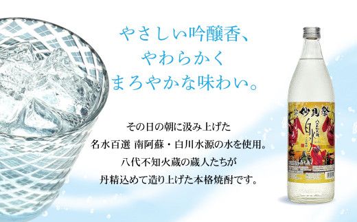 【九州限定！】八代不知火蔵 こめ焼酎 白水【妙見祭ラベル】900ml瓶×3本 セット 焼酎