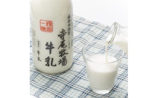 寺尾牧場のこだわり濃厚牛乳（ノンホモ牛乳）2本とコーヒー1本セット【tec702】