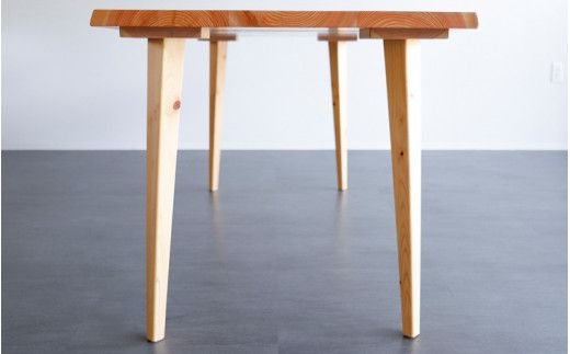 ひのきの一枚板風テーブル(幅1200mm)　 杢美-Mokuharu- おしゃれ 木製 木 ひのき ダイニング 手作り