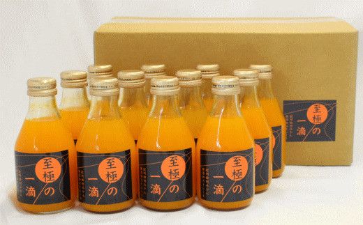 田村みかんの新鮮100％ジュース「至極の一滴」180ml×12本入り【tec936A】