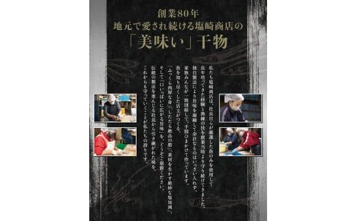 塩崎商店のイチオシ干物 5種セット 地元で愛される人気の干物 Jセット （アジ開き×2枚、サンマ開き×2枚、カマス開き×2枚、タチウオみりん干し100g、イラギみりん干し100g) 【sio113A】