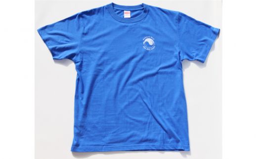 くじらのTシャツ親子2枚セット（大人Lサイズ ブルー×子供120サイズ サンドカーキ）【hok135-bl-120】