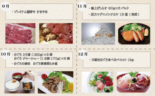 【新宮市】毎月届く ご飯に合うご馳走セット　定期便：12回 / 和牛 牛肉 サーロイン ステーキ ローストビーフ 豚 豚肉 焼豚 チャーシュー うなぎ ウナギ 鰻  まぐろ マグロ 鮪 天然 とろ煮 メンチカツ しらす 珍味 カレー 梅干し 梅干 うめぼし カレー 漬け【tkb136】