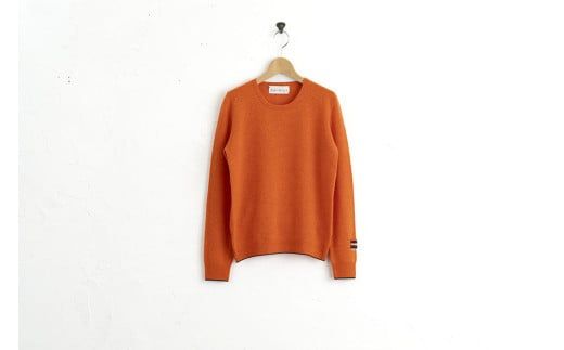 ラウンドネックプルオーバー(キャロット)女性用サイズ:S(36)≪白田のカシミヤ≫