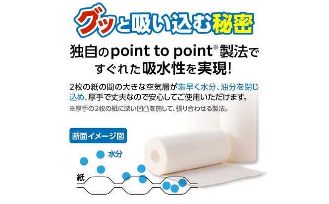 【T10043】【3ヶ月毎に配送】キッチンタオル100カット（4ロール×12パック）3回お届け定期便