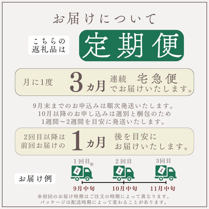 【定期便全3回】【順次発送中】◇令和6年産 新米◇木露ファーム 余市産 ゆめぴりか（玄米） 3kg_Y067-0188